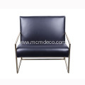 Stainless Steel Lounge Chair with Plain Seat